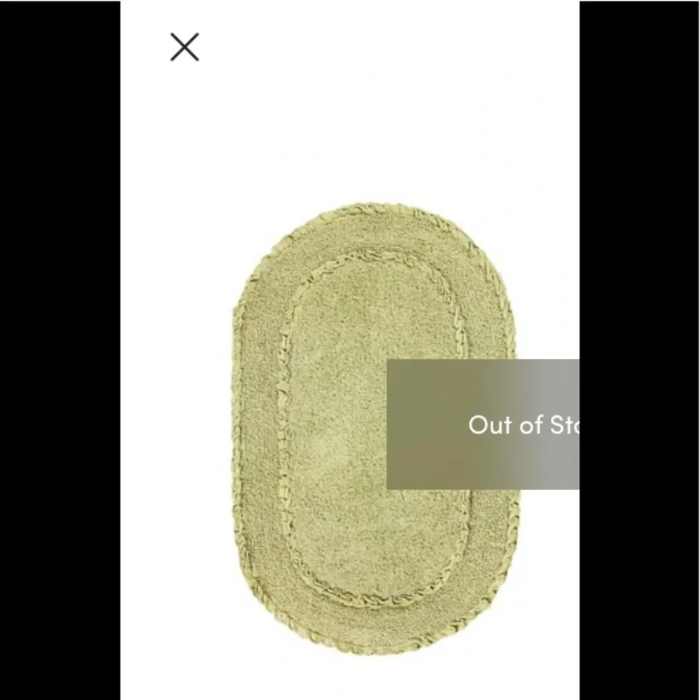 Yandel Double Ruffle Oval Bath Mats from Wayfair. 100% Cotton, Sage Green Color